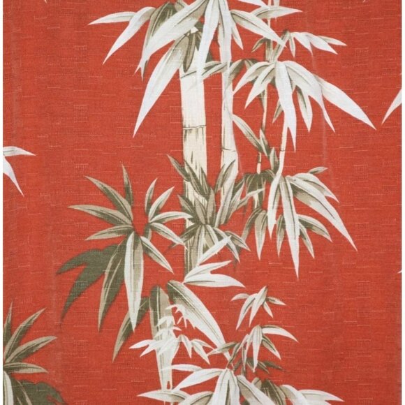 Seven Palm Men's Rust Orange Silk Hawaiian Shirt Size XXL Button Up Pocket - Picture 7 of 10